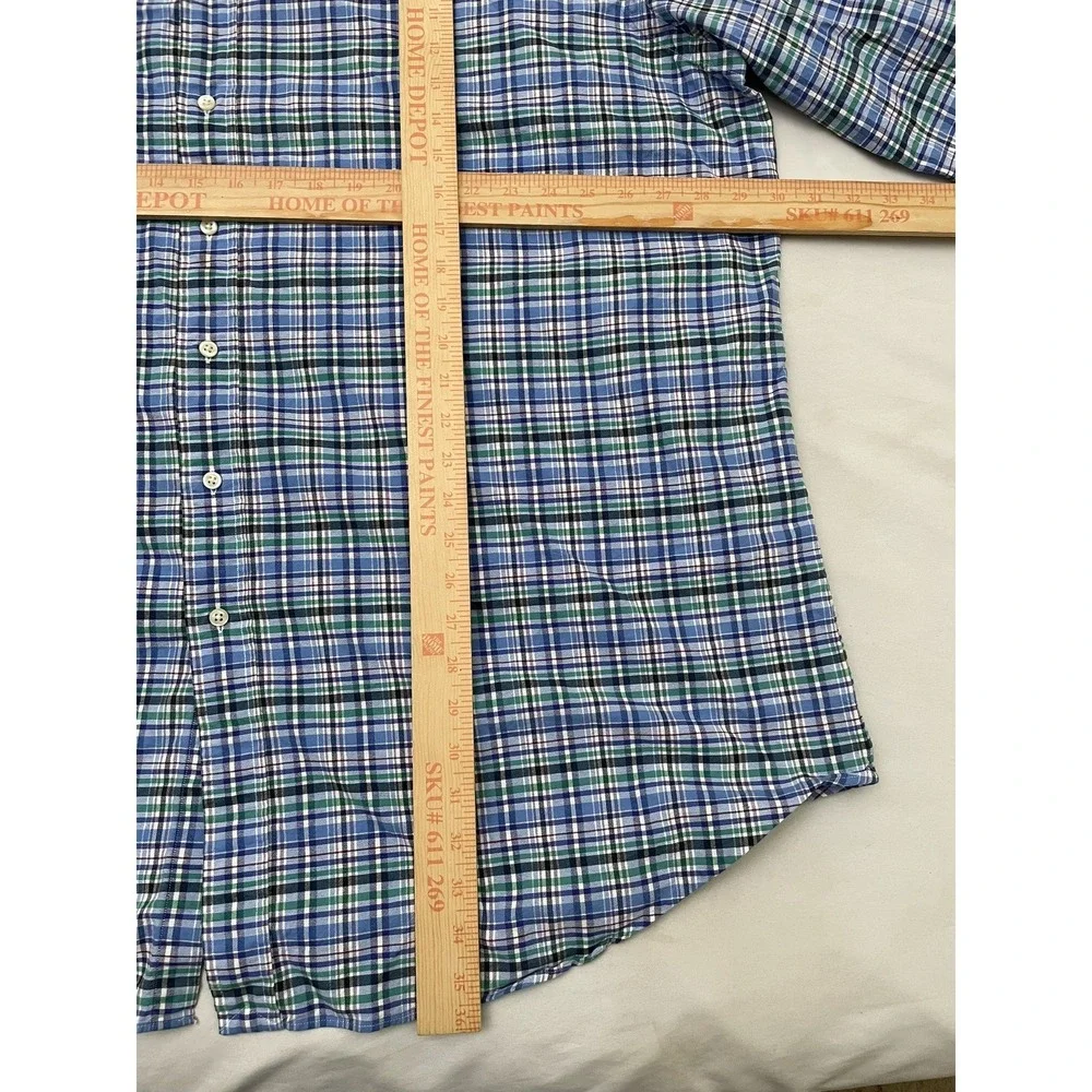Polo Ralph Lauren Plaid Button Down Shirt Mens 3XLT Flesh Pony Preppy Big & Tall